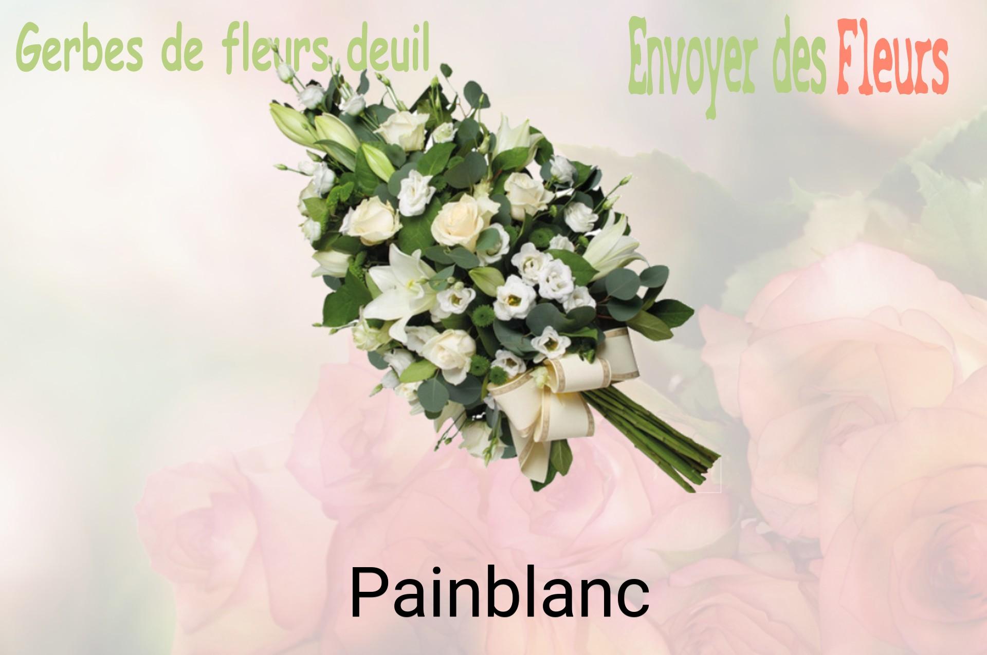Gerbe de fleurs de deuil livrée à Painblanc